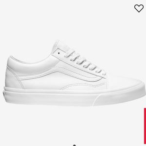 White leather vans size 7.5